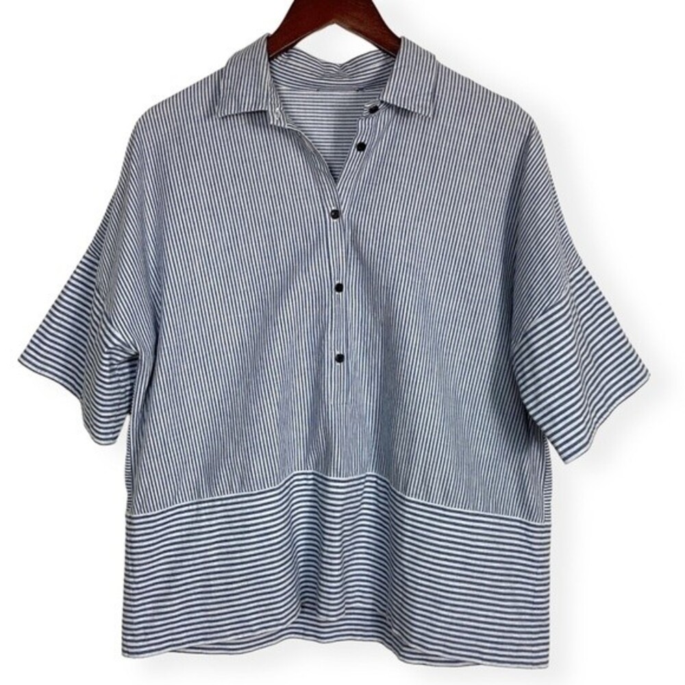 BVM Spa Reggiani Lo Stretch Di Lusso Striped Top